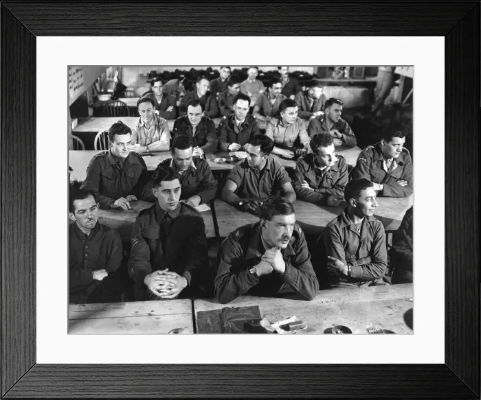 Framed Print : American soldiers in an OSS demolition class at Milton Hall. England. Ca. 1944. They were training for Operation Jedburgh, a combined operation of the U.S