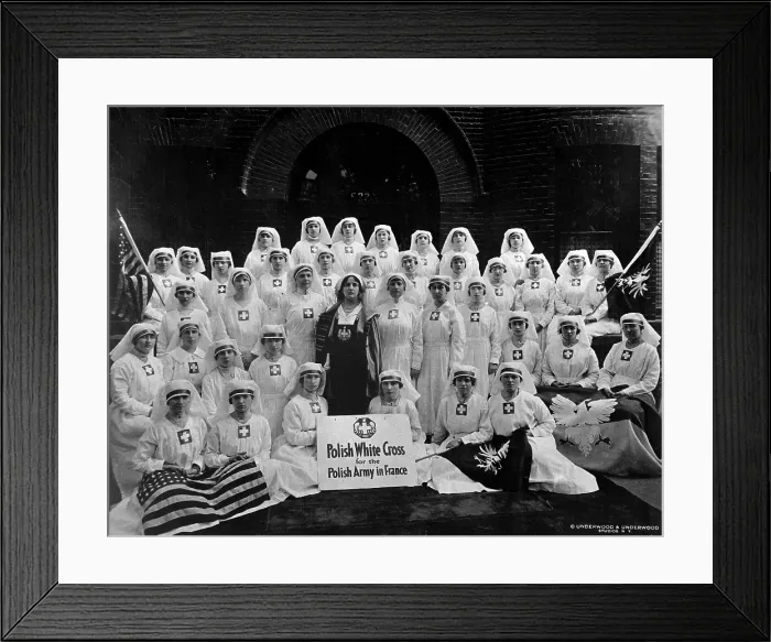 Framed Print : Mme. Helena Paderewski founded the Polish White Cross and recruited Polish American nurses during World War I. She was honored by Pope Benedict XV for her humanitarian work