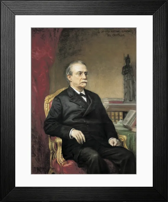 Framed Print : MADRAZO, Ricardo (1851-1917). Portrait of D. Antonio CAnovas del Castillo. 1896. Oil on canvas. SPAIN. Madrid. Chamber of Deputies