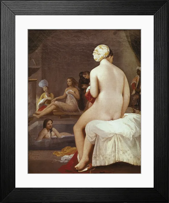 Framed Print : INGRES, Jean-Auguste-Dominique (1780-1867). The Little Bather in the Harem. 1828. Neoclassicism. Oil on canvas. FRANCE. Paris. Louvre Museum