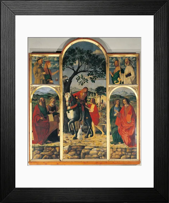 Framed Print : Polyptich of St Martin, by Lattanzio da Rimini, 1500 - 1503, 16th Century, oil on panel, cm 370 x 300 - Italy, Lombardy, Bergamo, Piazza Brembana, San Martino Church Framed Print : Polyptich of St Martin, by Lattanzio da Rimini, 1500 - 1503, 16th Century, oil on panel, cm 370 x 300 - Italy, Lombardy, Bergamo, Piazza Brembana, San Martino Church