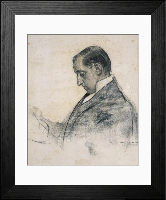 Framed Print : CASAS i CARBO, Ramon (1866-1932). Portrait of Miguel Utrillo. ca. 1897 - ca. 1900. Charcoal and conte crayon highlighted in pastel on Ingres paper. Modernism. Drawing. SPAIN Framed Print : CASAS i CARBO, Ramon (1866-1932). Portrait of Miguel Utrillo. ca. 1897 - ca. 1900. Charcoal and conte crayon highlighted in pastel on Ingres paper. Modernism. Drawing. SPAIN
