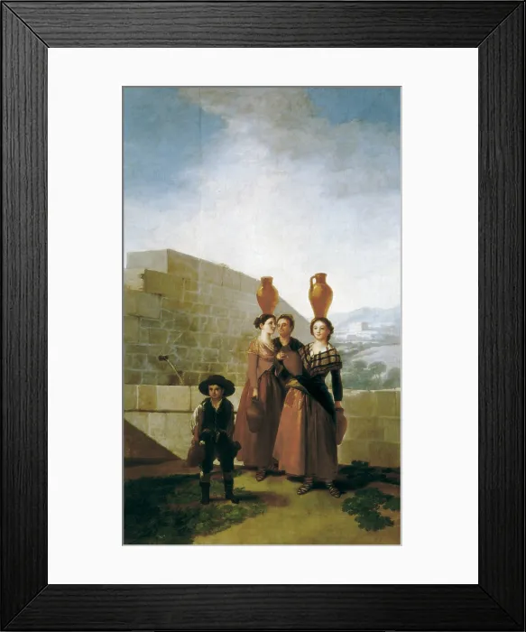 Framed Print : GOYA Y LUCIENTES, Francisco de (1746-1828). The Women Water Carriers. 1791 - 1792. Three women water carriers. Painted for the Royal Studio at El Escorial