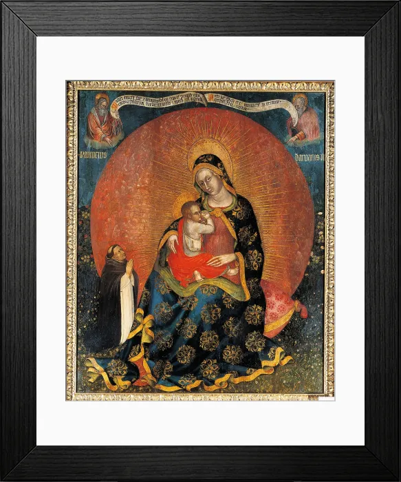 Framed Print : Madonna of Humility, by Ranuccio Avari, 1400 - 1420 about, 15th Century, panel, - Italy, Veneto, Verona, Porto di Legnago, Cathedral Framed Print : Madonna of Humility, by Ranuccio Avari, 1400 - 1420 about, 15th Century, panel, - Italy, Veneto, Verona, Porto di Legnago, Cathedral