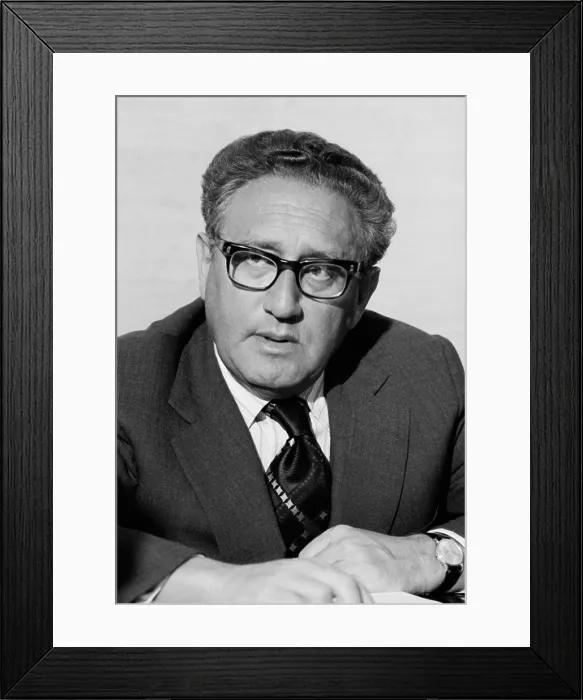 Framed Print : Henry Kissinger as Secretary of State in the Gerald Ford administration. March 3 1976 Framed Print : Henry Kissinger as Secretary of State in the Gerald Ford administration. March 3 1976