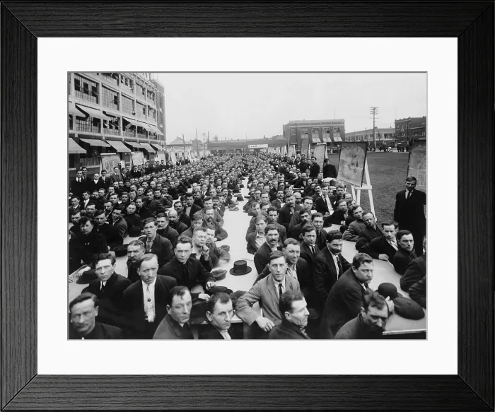 Framed Print : Ford English School, established in 1913, to teach immigrant workers English, and improve worker communication and performance
