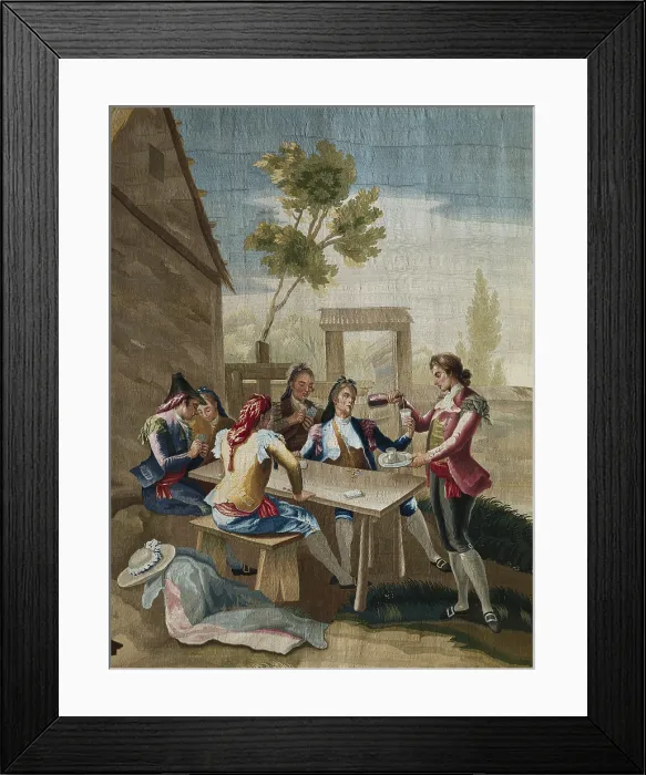 Framed Print : BAYEU Y SUBIAS, Ramon (1746-1793). The card players. SPAIN. San Lorenzo de El Escorial. Royal Monastery of San Lorenzo de El Escorial