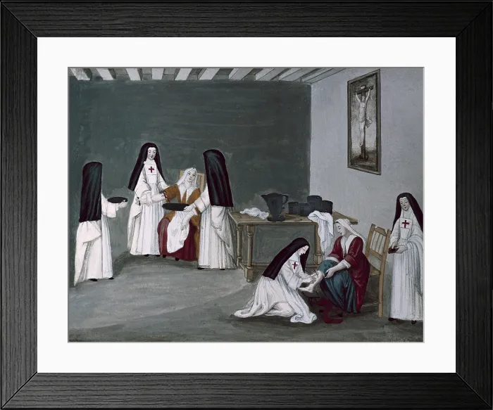 Framed Print : COCHIN, Louise Madeleine (1686-1767). The Abbey of Port Royal des Champs. Caring for the Sick. ca. 1709 - 1710. Engraving. FRANCE. Versailles. National Museum of Versailles Framed Print : COCHIN, Louise Madeleine (1686-1767). The Abbey of Port Royal des Champs. Caring for the Sick. ca. 1709 - 1710. Engraving. FRANCE. Versailles. National Museum of Versailles