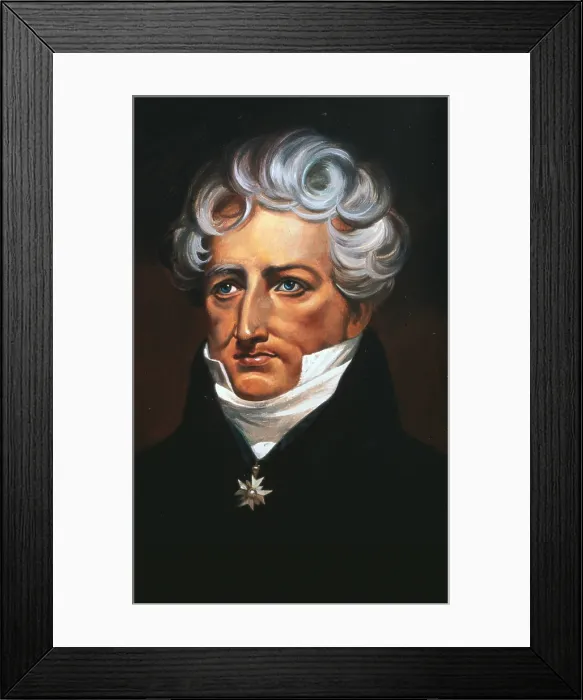 Framed Print : CUVIER, Georges (1769-1832). French zoologist. He was instrumental in establishing the fields of comparative anatomy and paleontology. Oil on canvas