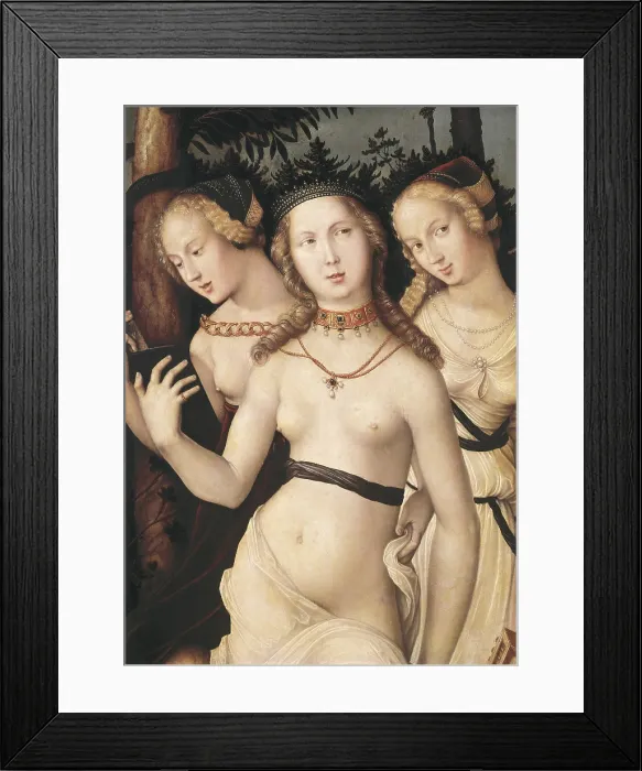 Framed Print : BALDUNG GRIEN, Hans (1485-1544). The Harmony or, the Three Graces. 1546. Detail. Renaissance art. Oil on wood. SPAIN. Madrid. Prado Museum