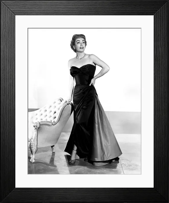 Framed Print : QUEEN BEE, Joan Crawford, (in a gown by Jean Louis) 1955