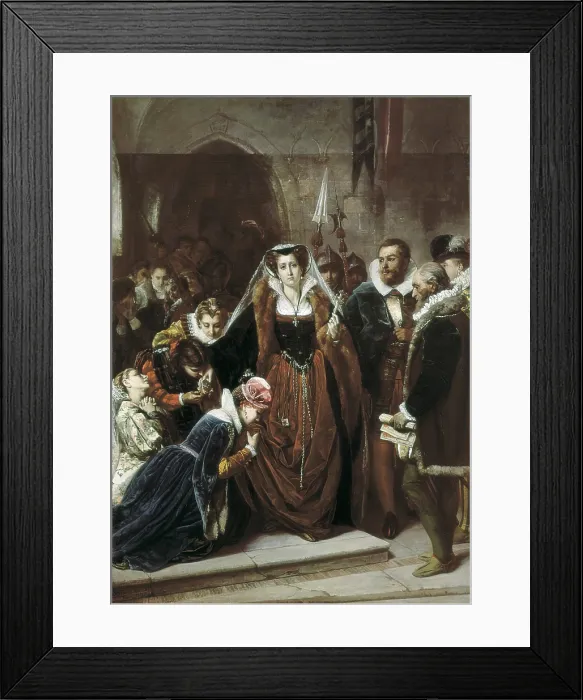 Framed Print : VANNUTELLI, Scipione (1834-1894). Mary Stuart goes to the scaffold. 1861 Framed Print : VANNUTELLI, Scipione (1834-1894). Mary Stuart goes to the scaffold. 1861