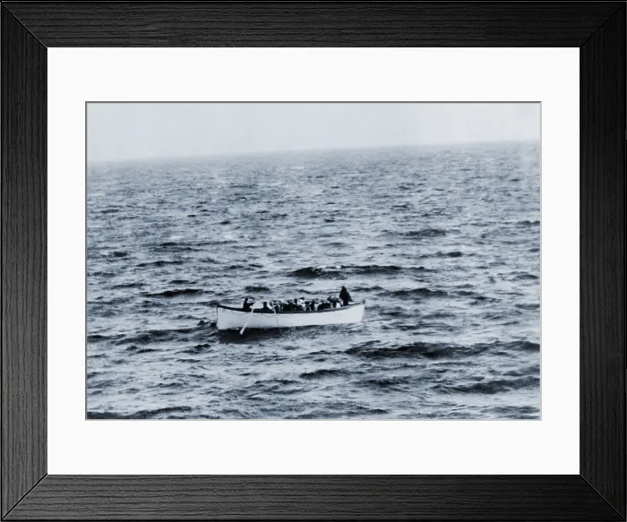 Framed Print : One of the Titanic lifeboats as seen from the Carpathia on the morning of April 15, 1912 Framed Print : One of the Titanic lifeboats as seen from the Carpathia on the morning of April 15, 1912