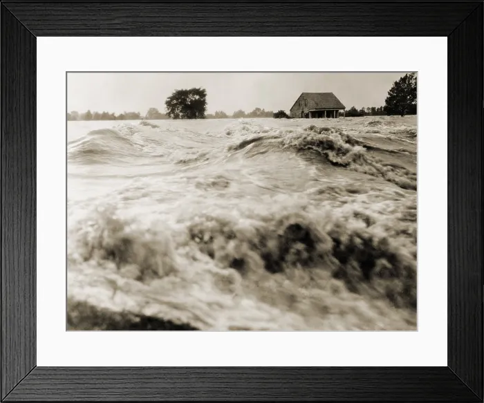Framed Print : Churning waters of the Red River during the Flood of 1927 near Moreauville, Louisiana Framed Print : Churning waters of the Red River during the Flood of 1927 near Moreauville, Louisiana