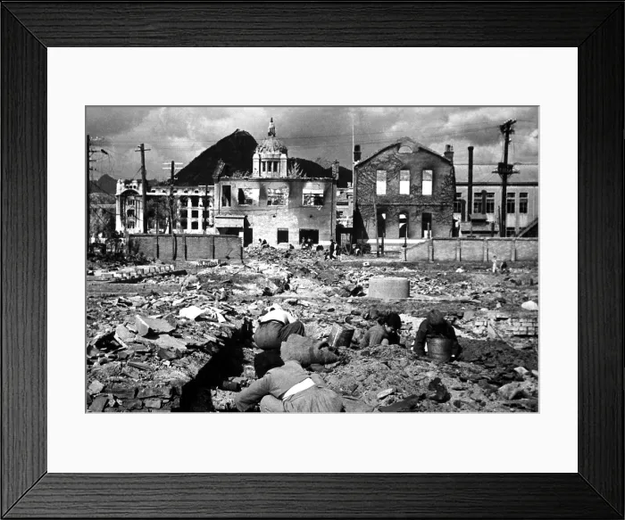 Framed Print : Korean women and children search the rubble of Seoul for anything that can be used or burned as fuel. Nov. 1, 1950 Framed Print : Korean women and children search the rubble of Seoul for anything that can be used or burned as fuel. Nov. 1, 1950