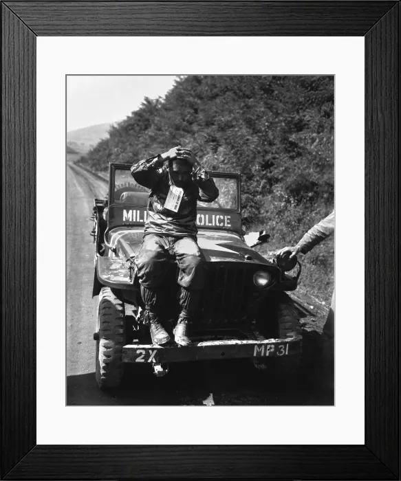 Framed Print : North Korean prisoner of Marines captured in Naktong River fighting