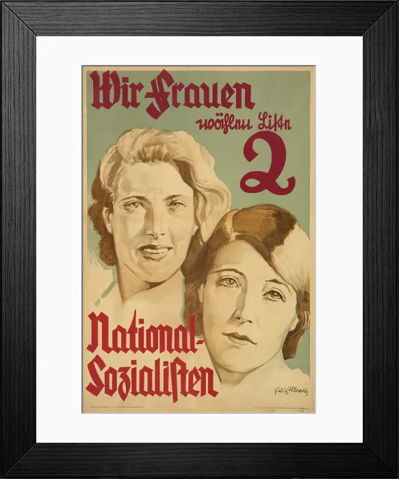Framed Print : Nazi Party poster for the German Reichstag elections 1932
