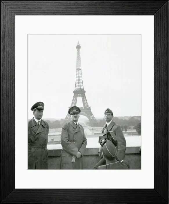 Framed Print : Adolf Hitler, flanked by Albert Speer and Arno Breker, before the Eiffel Tower, Paris. World War 2, June 23, 1940. (BSLOC_2013_11_67) Framed Print : Adolf Hitler, flanked by Albert Speer and Arno Breker, before the Eiffel Tower, Paris. World War 2, June 23, 1940. (BSLOC_2013_11_67)