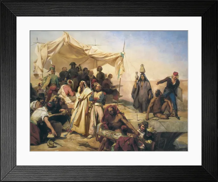 Framed Print : COGNIET, Leon (1794-1880). Expedition to Egypt under Orders of Napoleon Bonaparte. 1835. Soffit depicting the expedition of Bonaparte to Egipto (1798-1801) Framed Print : COGNIET, Leon (1794-1880). Expedition to Egypt under Orders of Napoleon Bonaparte. 1835. Soffit depicting the expedition of Bonaparte to Egipto (1798-1801)