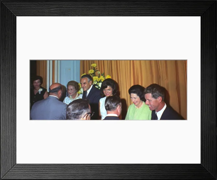 Framed Print : Jacqueline and Robert Kennedy host a reception at the 1964 Democratic National Convention Framed Print : Jacqueline and Robert Kennedy host a reception at the 1964 Democratic National Convention