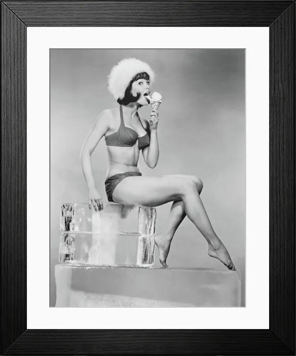Framed Print : QUICK BEFORE IT MELTS, Yvonne Craig, 1964 Framed Print : QUICK BEFORE IT MELTS, Yvonne Craig, 1964