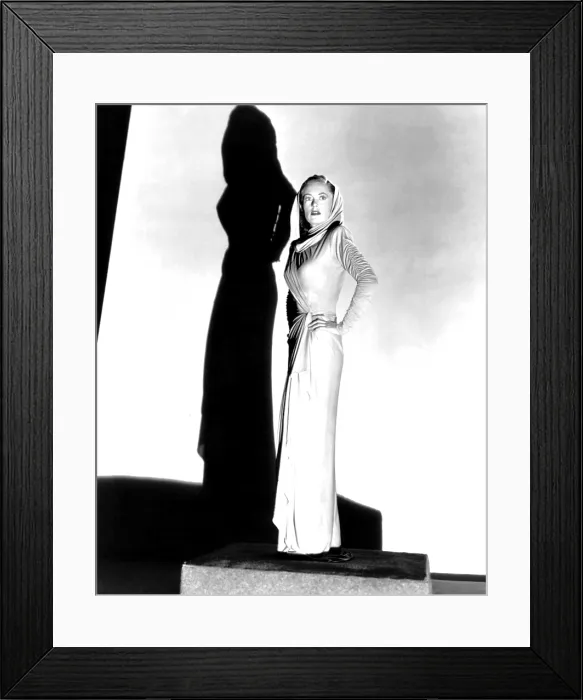 Framed Print : THREE STRANGERS, Geraldine Fitzgerald, in a gown by Milo Anderson, 1946 Framed Print : THREE STRANGERS, Geraldine Fitzgerald, in a gown by Milo Anderson, 1946