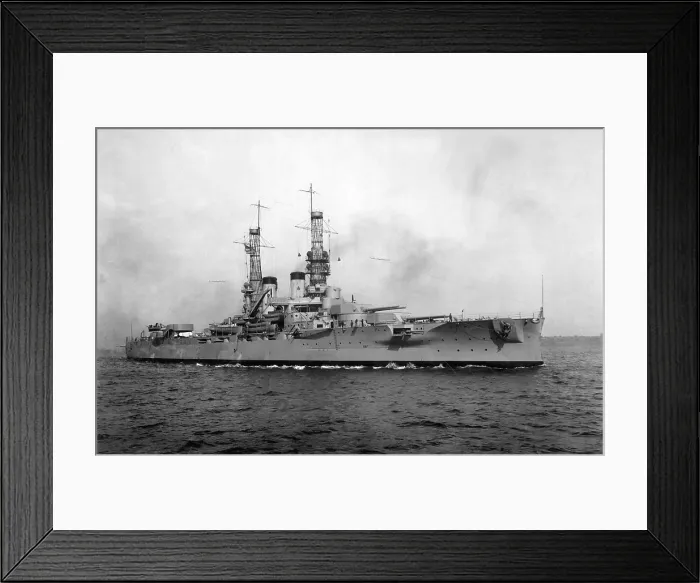 Framed Print : USS Arkansas, ca. 1918. One of two Wyoming-class battleships, commissioned in 1912, she was among the oldest ships of World War II