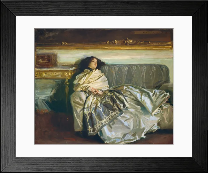 Framed Print : Nonchaloir (Repose), by John Singer Sargent, 1911, American painting, oil on canvas. Sargent painted his niece, Rose-Marie Ormond Michel, in a casual pose