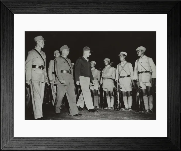 Framed Print : Gen. Joseph Stilwell inspecting Chinese troops in India in 1942 Framed Print : Gen. Joseph Stilwell inspecting Chinese troops in India in 1942