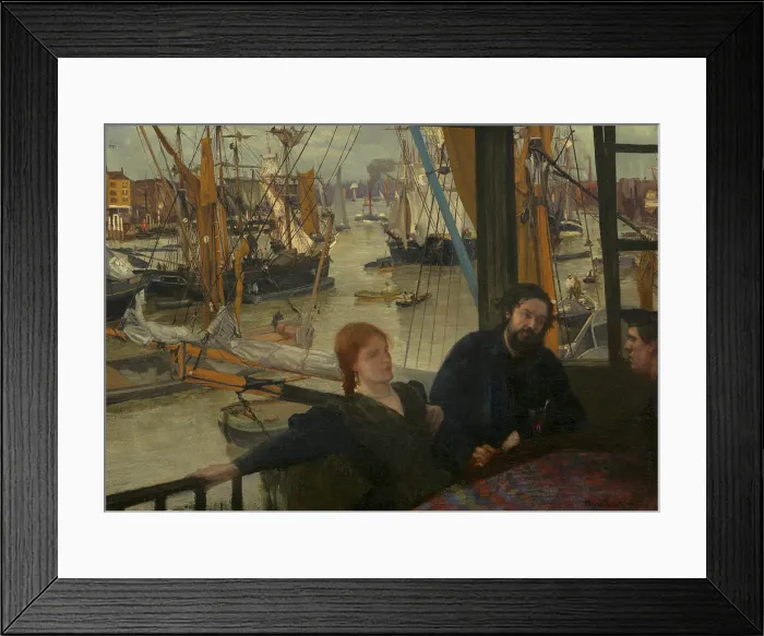 Framed Print : Wapping, by James McNeill Whistler, 1860-64, American painting, oil on canvas