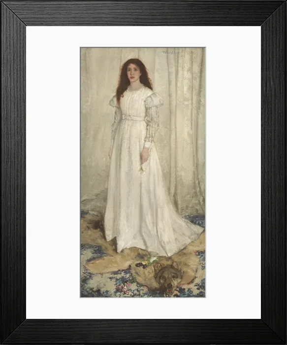 Framed Print : Symphony in White, No. 1: The White Girl, by James McNeill Whistler, 1862, American painting, oil on canvas Framed Print : Symphony in White, No. 1: The White Girl, by James McNeill Whistler, 1862, American painting, oil on canvas