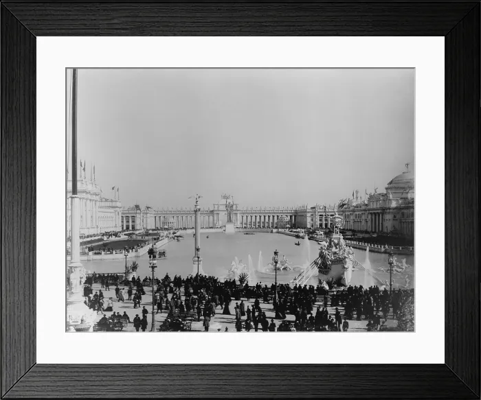 Framed Print : WORLD'S COLUMBIAN EXPOSITION, Chicago 1893. Architects by Daniel Burnham and Frederick Law Olmsted, used Beaux Arts classical architecture and decorative styles