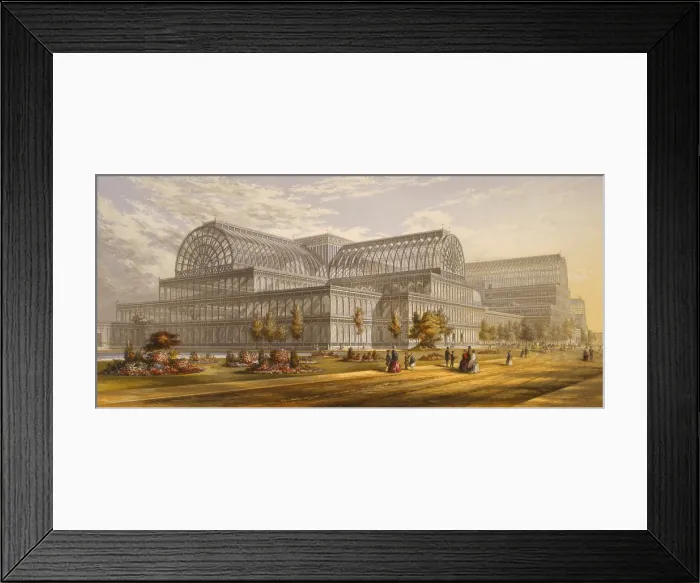 Framed Print : Crystal Palace during the Great Exhibition, London, 1851-1852, was a revolutionary building designed by Sir Joseph Paxton using prefabricated cast iron and glass