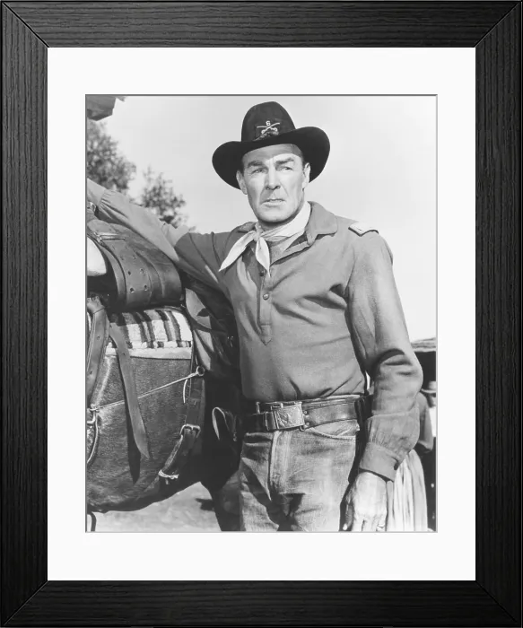 Framed Print : THUNDER OVER THE PLAINS, Randolph Scott, 1953 Framed Print : THUNDER OVER THE PLAINS, Randolph Scott, 1953