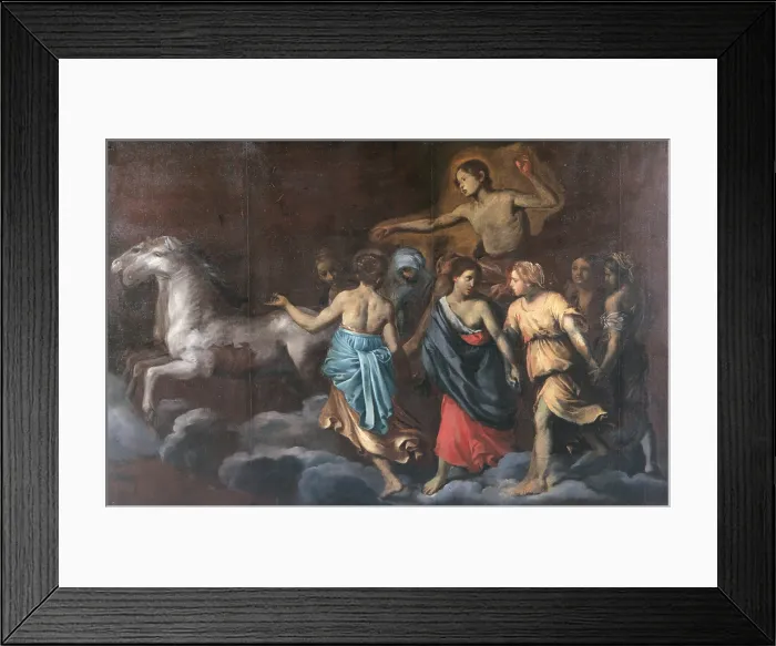 Framed Print : The Chariot of Apollo, by Simone Cantarini known as il Pesarese, 1647 - 1648 about, 17th Century, oil on canvas, cm 188 x 277 - Italy, Emilia Romagna, Bologna Framed Print : The Chariot of Apollo, by Simone Cantarini known as il Pesarese, 1647 - 1648 about, 17th Century, oil on canvas, cm 188 x 277 - Italy, Emilia Romagna, Bologna