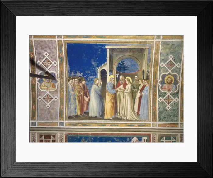 Framed Print : Scenes from the Life of the Virgin Marriage of the Virgin, by Giotto, 1304 - 1306, 14th Century, fresco, - Italy, Veneto, Padua, Scrovegni Chapel. All Framed Print : Scenes from the Life of the Virgin Marriage of the Virgin, by Giotto, 1304 - 1306, 14th Century, fresco, - Italy, Veneto, Padua, Scrovegni Chapel. All