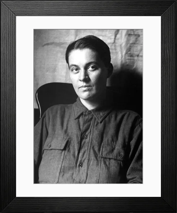 Framed Print : Hazel Carter of Douglas, Arizona, stowed away on her husband's World War I troop ship to France. She cut her hair and dressed in a uniform, but was discovered and sent home