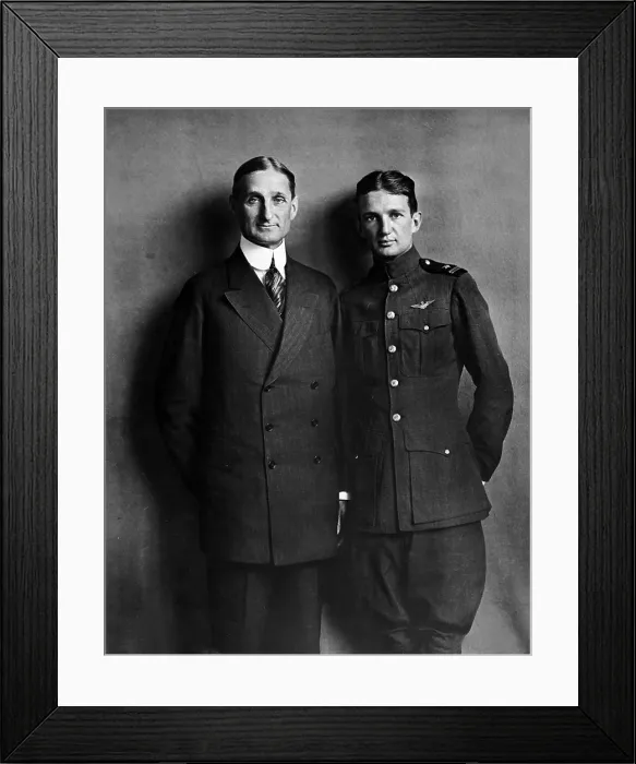 Framed Print : William McAdoo, Secy. of the Treasury, and his son William, Jr. who was in the aviation branch of the Navy in World War I. Sept. 1918 Framed Print : William McAdoo, Secy. of the Treasury, and his son William, Jr. who was in the aviation branch of the Navy in World War I. Sept. 1918