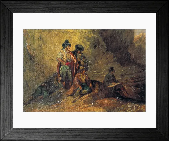Framed Print : PEREZ VILLAAMIL, Jenaro (1807-1854). Gaucin Castle in MAlaga. 1849. Detail. Romanticism. Oil on canvas. SPAIN. Madrid. Prado Museum