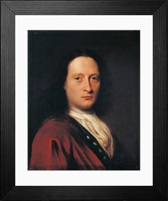 Framed Print : Self portrait, by Donato Mazzolino, 1700 - 1730 about, 18th Century, oil on canvas, cm 47, 5 x 38 - Italy, Lombardy, Milan, Brera art gallery