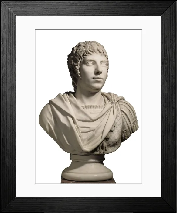Framed Print : ADAN, Juan Antonio (1741-1816). Bust of Manuel Gody. Neoclassicism. Sculpture on marble. SPAIN. Madrid. St. Fernando Royal Academy Museum