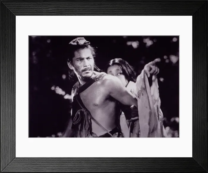 Framed Print : RASHOMON, Toshiro Mifune, Machiko Kyo, 1950