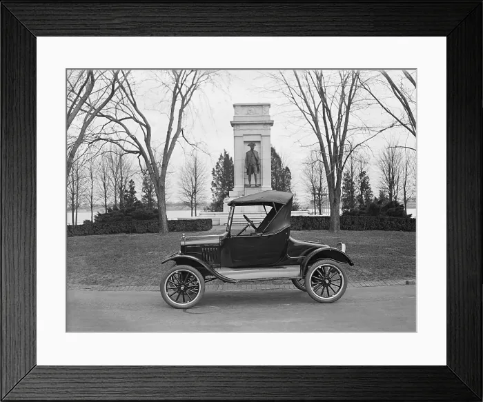 Framed Print : Ford Model T, roadster with a single seat and room for only two to three people, parked on the Mall in Washington, D.C. 1925