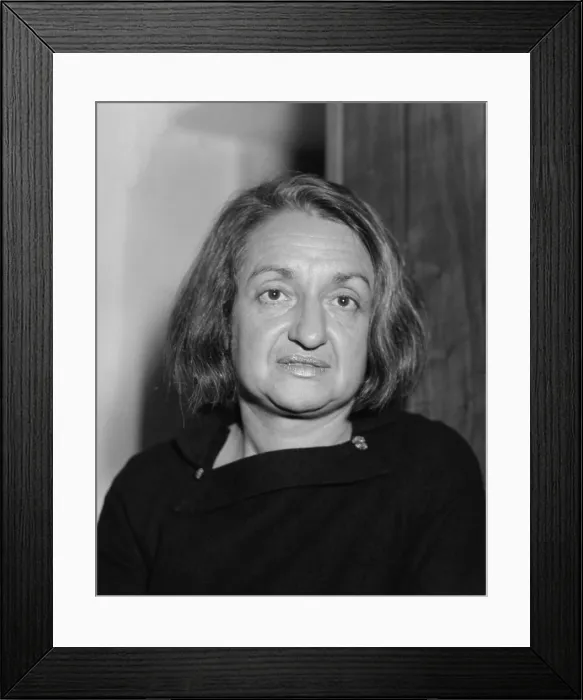 Framed Print : Betty Goldstein Friedan, author of The Feminine Mystique, 1963. The book examined the lives of affluent suburban housewives, describing many as unhappy and unfulfilled