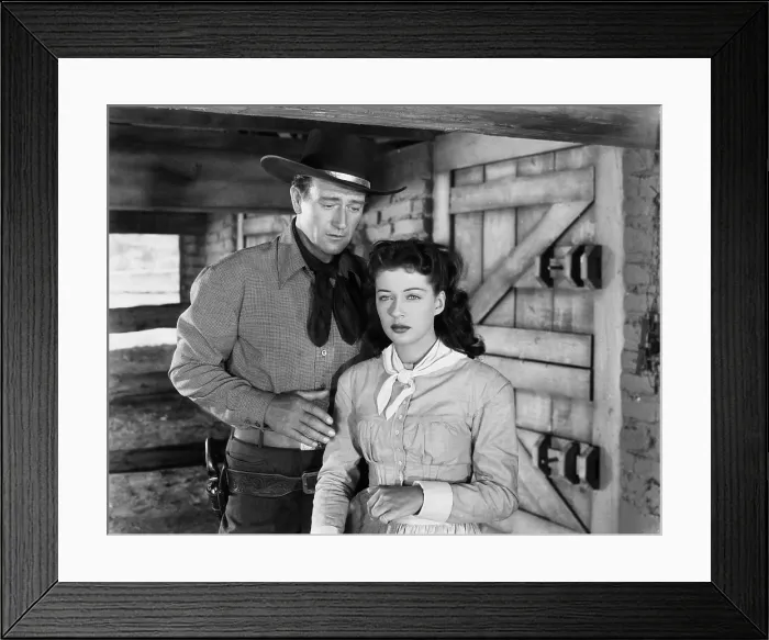Framed Print : ANGEL AND THE BADMAN, from left, John Wayne, Gail Russell, 1947 Framed Print : ANGEL AND THE BADMAN, from left, John Wayne, Gail Russell, 1947