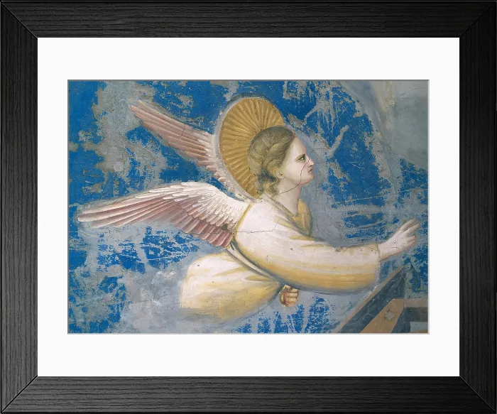 Framed Print : Scenes from the Life of Christ Nativity Birth of Jesus, by Giotto, 1304 - 1306 about, 14th Century, fresco, cm 200 x 185 - Italy, Veneto, Padua, Scrovegni Chapel. Detail Framed Print : Scenes from the Life of Christ Nativity Birth of Jesus, by Giotto, 1304 - 1306 about, 14th Century, fresco, cm 200 x 185 - Italy, Veneto, Padua, Scrovegni Chapel. Detail