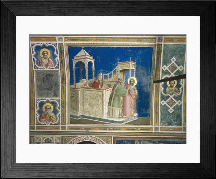 Framed Print : Scenes from the Life of Joachim Rejection of Joachims Sacrifice, by Giotto, 1304 - 1306, 14th Century, fresco, cm 200 x 185 - Italy, Veneto, Padua, Scrovegni Chapel. All Framed Print : Scenes from the Life of Joachim Rejection of Joachims Sacrifice, by Giotto, 1304 - 1306, 14th Century, fresco, cm 200 x 185 - Italy, Veneto, Padua, Scrovegni Chapel. All