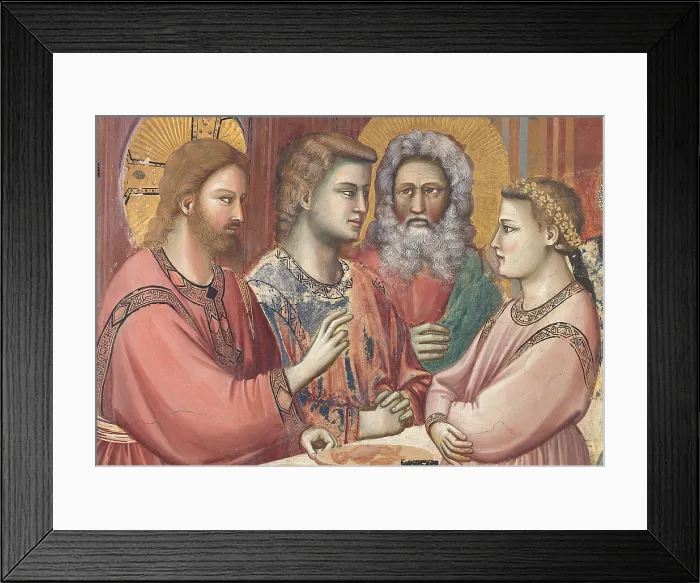 Framed Print : Stories of Christ The Wedding at Cana or The Marriage Feast at Cana, by Giotto, 1304 - 1305 about, 14th Century, fresco, cm 200 x 185 - Italy, Veneto, Padua, Scrovegni Chapel Framed Print : Stories of Christ The Wedding at Cana or The Marriage Feast at Cana, by Giotto, 1304 - 1305 about, 14th Century, fresco, cm 200 x 185 - Italy, Veneto, Padua, Scrovegni Chapel
