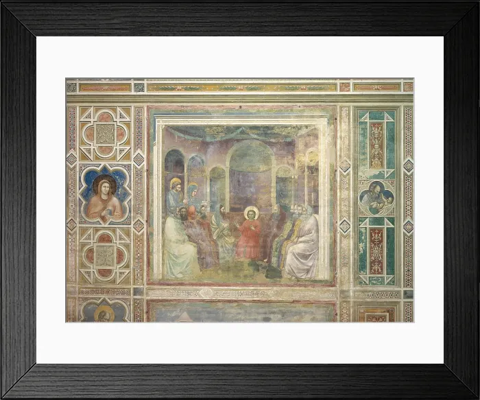 Framed Print : Scenes from the Life of Christ Christ among the Doctors, by Giotto, 1304 - 1306, 14th Century, fresco, - Italy, Veneto, Padua, Scrovegni Chapel. All Framed Print : Scenes from the Life of Christ Christ among the Doctors, by Giotto, 1304 - 1306, 14th Century, fresco, - Italy, Veneto, Padua, Scrovegni Chapel. All
