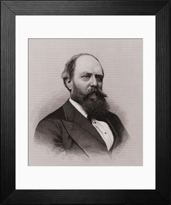 Framed Print : Othniel Charles Marsh (1831-1899), American paleontologists discovered and named 80 dinosaur fossils found in the American West